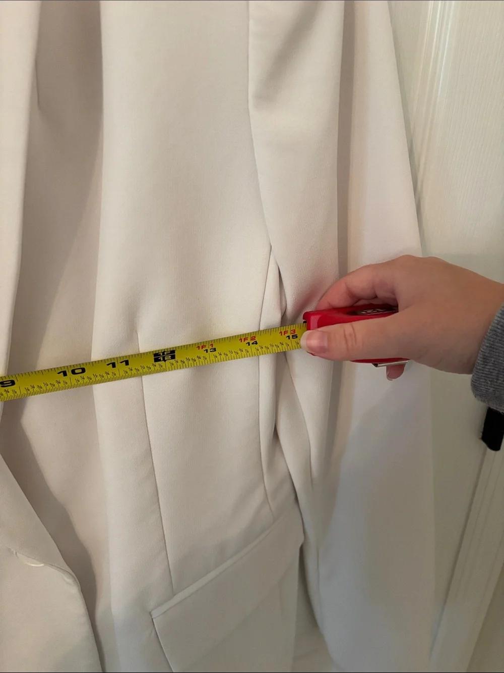 Tailored Cream Single-Button Blazer for Women